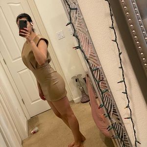 Brand new Zara tan leather dress bought in NYC